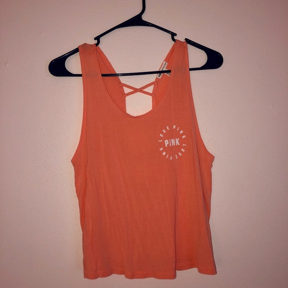 Salmon Tank Top With Cute Back From Pink X SMALL - Picture 2 of 4